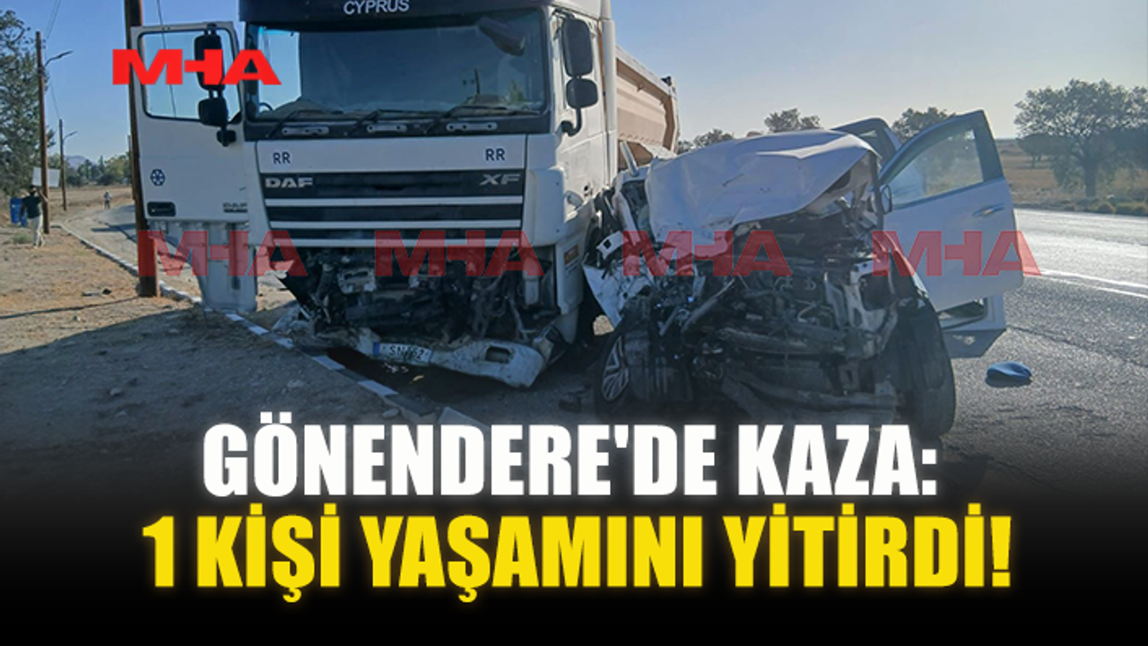 GÖNENDERE'DE KAZA: 1 KİŞİ YAŞAMINI YİTİRDİ!