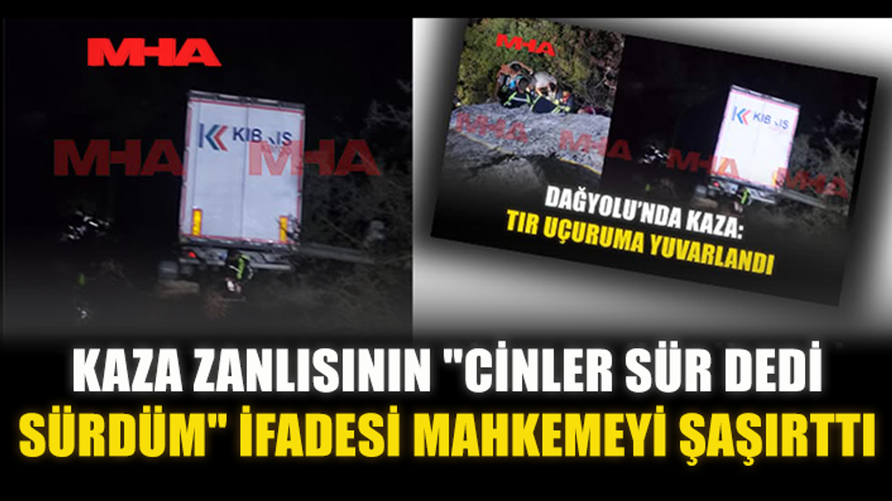 KAZA ZANLISI: “CİNLER SÜR DEDİ, SÜRDÜM”