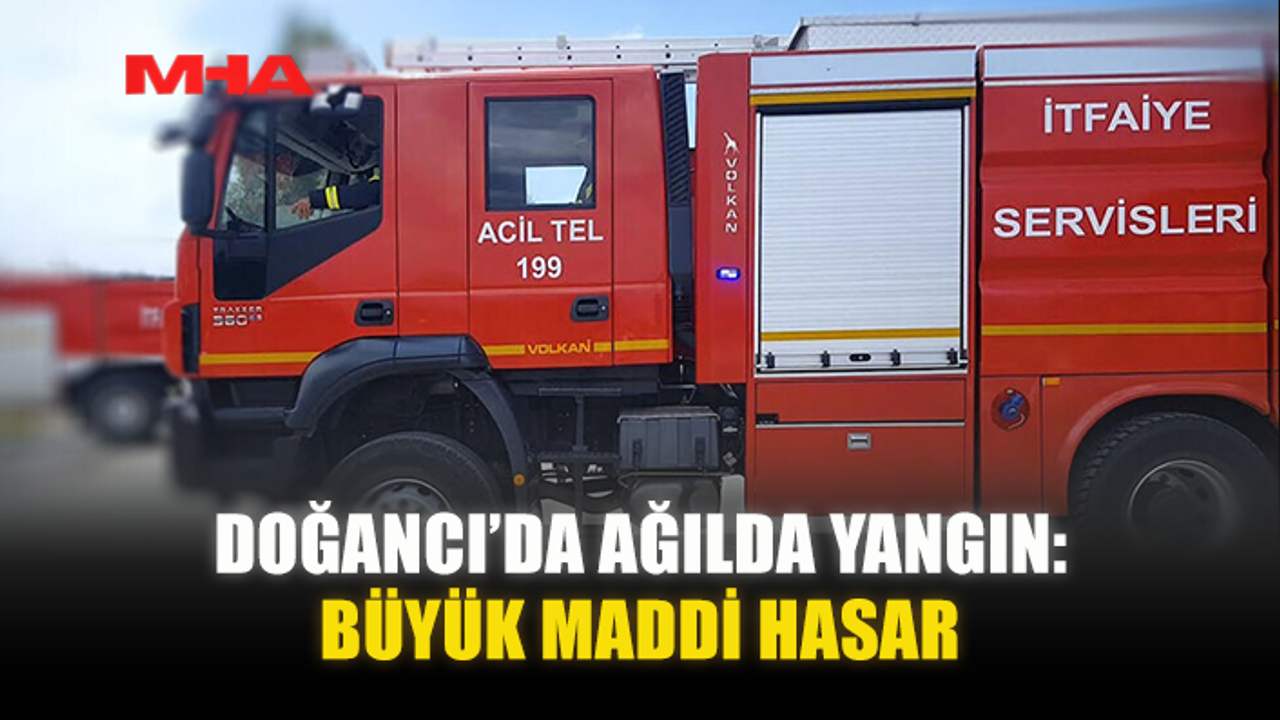 DOĞANCI’DA AĞILDA YANGIN: BÜYÜK MADDİ HASAR