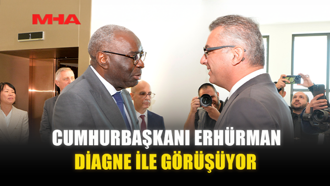 CUMHURBAŞKANI ERHÜRMAN, DİAGNE İLE GÖRÜŞÜYOR