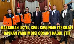 BAŞBAKAN ÜSTEL, SİVİL SAVUNMA TEŞKİLATI BAŞKAN YARDIMCISI COŞAN’I KABUL ETTİ
