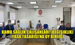 KAMU SAĞLIK ÇALIŞANLARI (DEĞIŞIKLIK) YASA TASARISI’NA OY BIRLIĞI