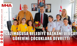 GAZİMAĞUSA BELEDİYE BAŞKANI ULUÇAY GÖREVİNİ ÇOCUKLARA DEVRETTİ