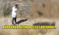 KÖPRÜNÜN ALTINDA CESET BULUNDU...