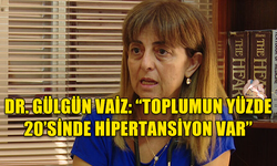 DR. GÜLGÜN VAİZ: “TOPLUMUN YÜZDE 20’SİNDE HİPERTANSİYON VAR”