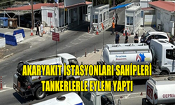 GÜNEY KIBRIS'TA AKARYAKIT İSTASYONU SAHİPLERİ AKARYAKIT ALIMINI PROTESTO ETTİ