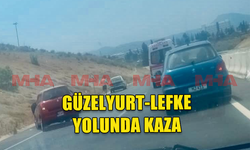 GÜZELYURT LEFKE YOLUNDA ZİNCERLEME KAZA