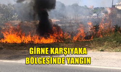 GİRNE KARŞIYAKA BÖLGESİNDE YANGIN