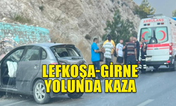 LEFKOŞA GİRNE YOLU CİKLOS MEVKİİNDE KORKUTAN KAZA