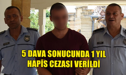 SANIĞA 5 DAVA SONUCUNDA 1 YIL HAPİS CEZASI VERİLDİ