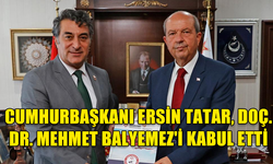 CUMHURBAŞKANI ERSİN TATAR, DOÇ. DR. MEHMET BALYEMEZ'İ KABUL ETTİ