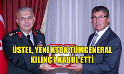 ÜSTEL, YENİ KIBRIS TÜRK BARIŞ KUVVETLERİ KOMUTANI TÜMGENERAL SEBAHATTİN KILINÇ'I KABUL ETTİ