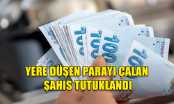 YERE DÜŞEN PARAYI ÇALAN ŞAHIS TUTUKLANDI