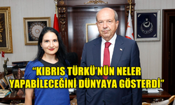 CUMHURBAŞKANI ERSİN TATAR, PROF. DR. ÖZLEM ŞENVAR'I KABUL ETTİ