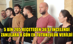 'SAHTE REÇETE' SORUŞTURMASINDA ZANLILARA 8 GÜN EK TUTUKLULUK VERİLDİ