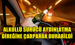 ALKOLLÜ SÜRÜCÜ AYDINLATMA DİREĞİNE ÇARPARAK DURABİLDİ