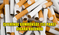 LEFKOŞA'DA BİR İŞYERİNDE GÜMRÜKSÜZ 150 PAKET SİGARA BULUNDU