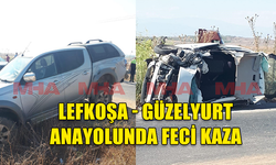 LEFKOŞA-GÜZELYURT ANAYOLU'NDA FECİ KAZA! YARALILAR HASTANEYE KALDIRILDI