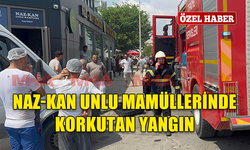 MAĞUSA ZİYA GÖKALP CADDESİ'NDE NAZ-KAN UNLU MAMÜLLERİNDE YANGIN