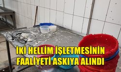 İKİ HELLİM İŞLETMESİNİN FAALİYETİ ASKIYA ALINDI