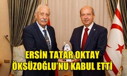 ERSİN TATAR, TÜRK DÜNYASI ŞİİR ÖDÜLÜNÜ KAZANAN OKTAY ÖKSÜZOĞLU’NU KABUL ETTİ.