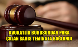 AVUKATLIK BÜROSUNDAN PARA ÇALAN ŞAHIS 10 BİN TL'LİK TEMİNATA BAĞLANDI