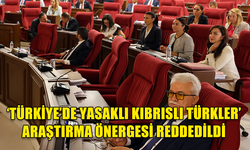 ‘TÜRKİYE’DE YASAKLI KIBRISLI TÜRKLER’ ARAŞTIRMA ÖNERGESİ REDDEDİLDİ