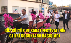 GAZİVEREN MUHTARLIĞI, GÜZ KÜLTÜR VE SANAT FESTİVALİ'NİN GELİRİNİ ÇOCUKLARA BAĞIŞLADI