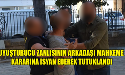 ARKADAŞININ 3 AY SÜRE İLE CEZAEVİNE GÖNDERİLMESİNE İSYAN ETTİ, TUTUKLANDI