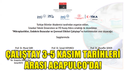 MİKROPLASTİKLER, ENDOKRİN BOZUCULAR VE ÇEVRESEL ETKİLERİ ÇALIŞTAYI 3-5 KASIM TARİHLERİ ARASI ACAPULCO'DA!