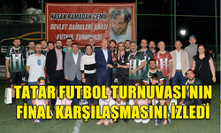 CUMHURBAŞKANI TATAR, HASAN RAMADAN CEMİL DAİRELER ARASI FUTBOL TURNUVASI’NIN FİNAL KARŞILAŞMASINI İZLEDİ