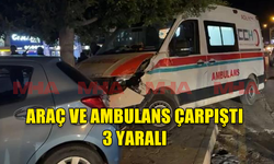 GAZİMAĞUSA'DA ARAÇ VE AMBULANS ÇARPIŞTI.3 YARALI...