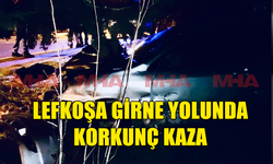 LEFKOŞA-GİRNE ANAYOLU'NDA KORKUTAN KAZA..