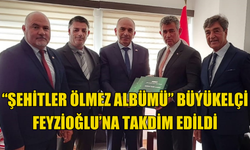 “Şehitler Ölmez Albümü” Büyükelçi Feyzioğlu’na takdim edildi