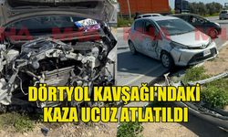 Dörtyol Kavşağı’ndaki kaza ucuz atlatıldı