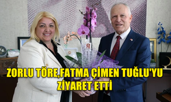 Zorlu Töre, tek kadın belediye başkanı Fatma Çimen Tuğlu'yu ziyaret etti