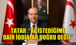 Cumhurbaşkanı Tatar: “Af istediğime dair iddialar doğru değil”