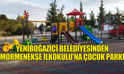 Yeniboğaziçi Belediyesi Mormenekşe İlkokulu'na çocuk parkı yaptı
