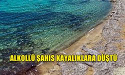 Girne Kordonboyu'nda alkollü şahıs kayalıklara düşerek yaralandı