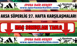 AKSA Süper Lig 27. hafta maçları skor tablosu