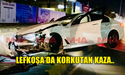 Lefkoşa'da trafik kazası.. 1 kişi yaralandı