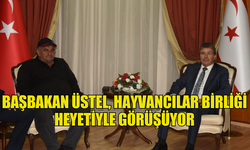 BAŞBAKAN ÜSTEL, HAYVANCILAR BİRLİĞİ HEYETİYLE GÖRÜŞÜYOR