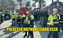 POLİS HAYVANCILARIN ARAÇLARINA CEZA YAZDI