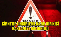 GİRNE'DE ZİNCİRLEME KAZA: BİR KİŞİ HASTANEYE KALDIRILDI