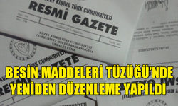 BESİN MADDELERİ TÜZÜĞÜ’NDE YENİDEN DÜZENLEME YAPILDI