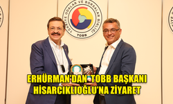 CTP GENEL BAŞKANI TUFAN ERHÜRMAN TOBB BAŞKANI RİFAT HİSARCIKLIOĞLU'NU ZİYARET ETTİ