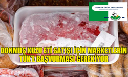 DONMUŞ KUZU ETİ SATIŞI İÇİN MARKETLERİN TÜK'E BAŞVURMASI GEREKİYOR