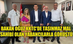 İÇİŞLERİ BAKANI OĞUZ KKTC'DE TAŞINMAZ MAL SAHİBİ OLAN YABANCILARLA BİR ARAYA GELDİ