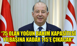 DİNÇYÜREK: "KAPASİTEYİ ARTIRMAK İÇİN ÇALIŞIYORUZ... 75 OLAN YOĞUN BAKIM KAPASİTESİ YILBAŞINA KADAR 115'E ÇIKACAK"