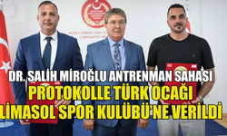 GİRNE DR. SALİH MİROĞLU ANTRENMAN SAHASI YAPILAN PROTOKOLLE TÜRK OCAĞI LİMASOL SPOR KULÜBÜ’NE VERİLDİ